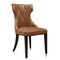 Manhattan Comfort Reine Faux Leather Dining Chair (Set of Two) in Saddle and Walnut DC007-SA - alternate 6